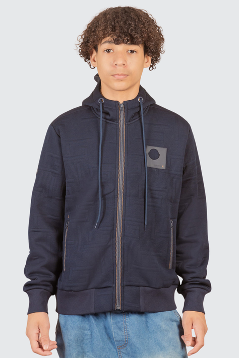 Teen Poleron Fullziper Astro Azul Gangster-0