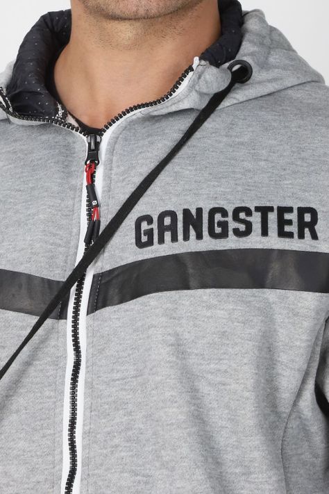 Poleron Full Zipper Cozy Gris Gangster-2