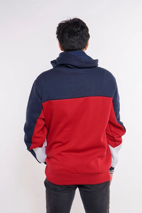 Polerón Hoodie Fleece Locked Azul Gangster-1
