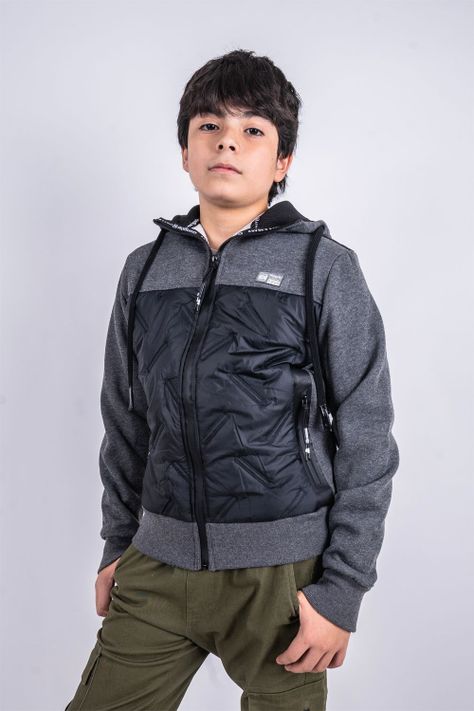 Teen Chaqueta Híbrida Holes Gris Gangster-0