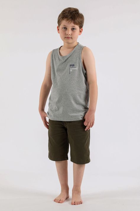 Teen Polera Sm Bavaro Gris Gangster-3