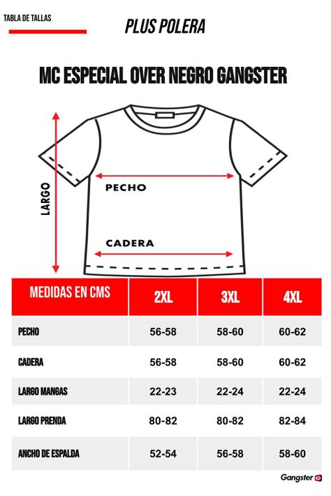 Plus Polera Mc Especial Over Negro Gangster-2