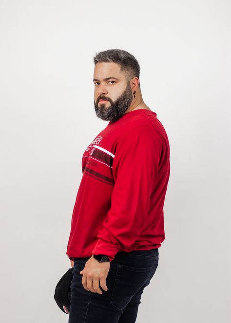 Plus Polera Manga Larga Time Rojo Gangster-0