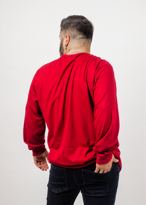 Plus Polera Manga Larga Time Rojo Gangster-1