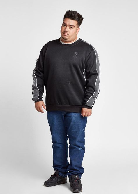 Plus Poleron Crew Side Negro Gangster-3