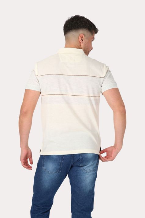 Polera Mc Polo Yard Dye Conquest Blanco Gangster-1