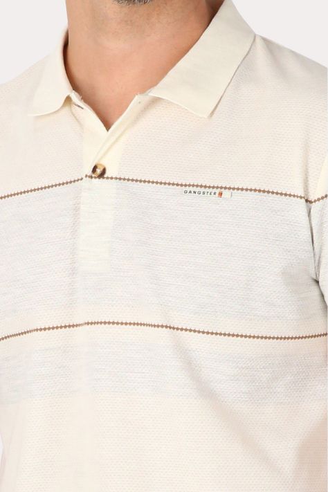 Polera Mc Polo Yard Dye Conquest Blanco Gangster-2