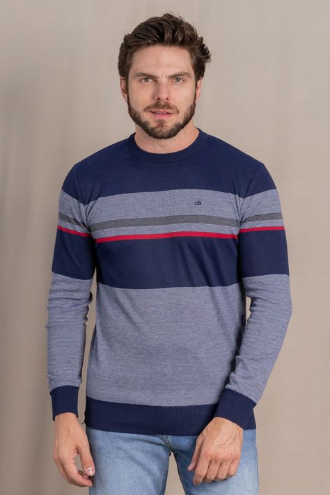 Chaleco  Liviano Striped Azul  Gangster-0