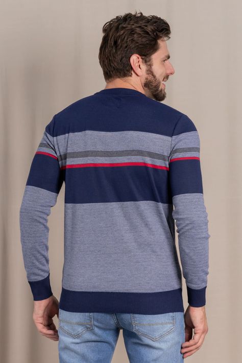 Chaleco  Liviano Striped Azul  Gangster-1