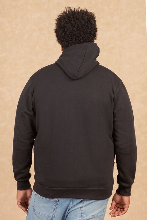 Plus Poleron Full Zipper Fleece Ouut Negro Gangster-1