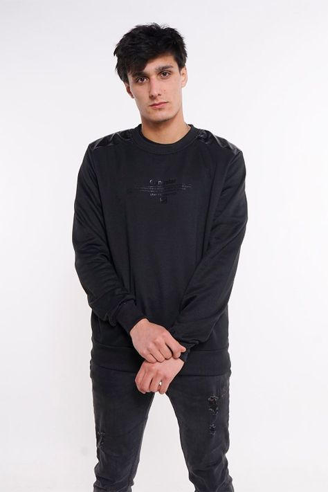 Poleron Crew Touch Negro Gangster-0
