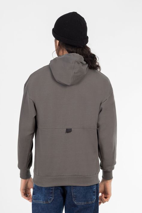 Poleron Full Zipper Fleece Peace  Gris Overcore-1