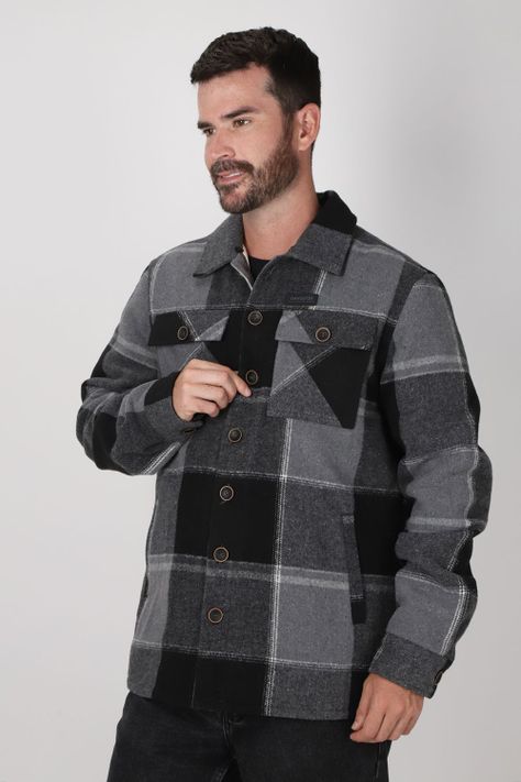 Chaqueta Franela West Negro Gangster-0