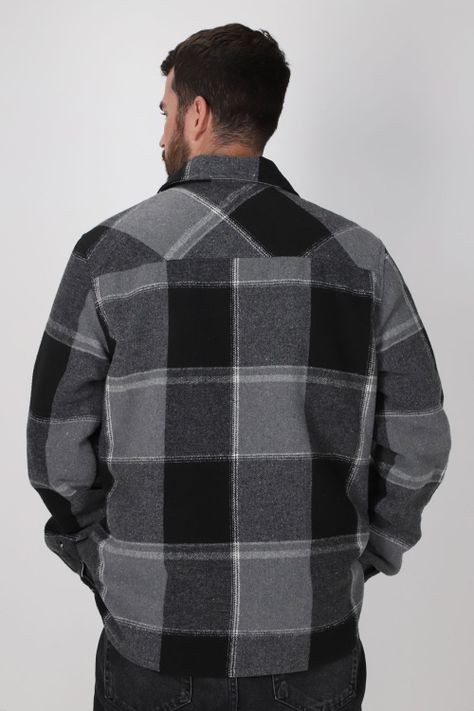 Chaqueta Franela West Negro Gangster-1