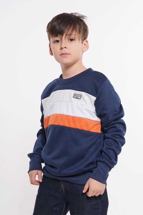 Teen Poleron Crew Flag Azul Gangster-0