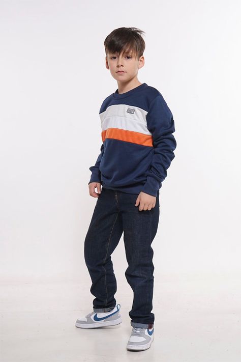 Teen Poleron Crew Flag Azul Gangster-2