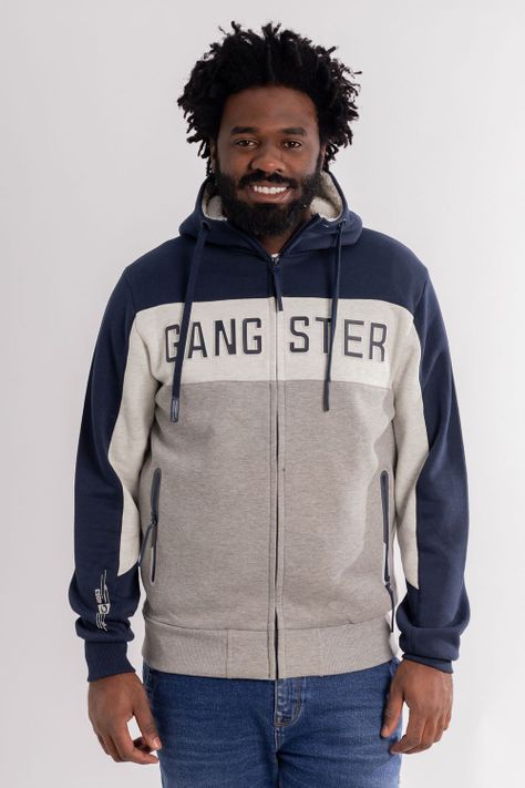 Poleron Full Zipper Radiant Azul Gangster-0