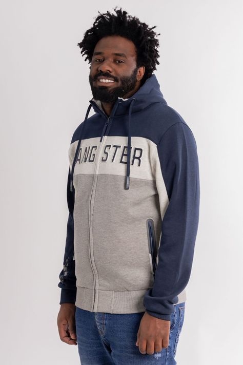 Poleron Full Zipper Radiant Azul Gangster-1