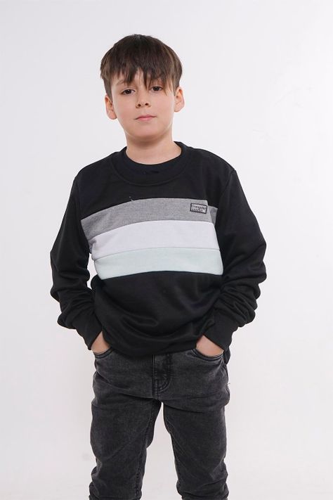 Teen Poleron Crew Flag Negro Gangster-0