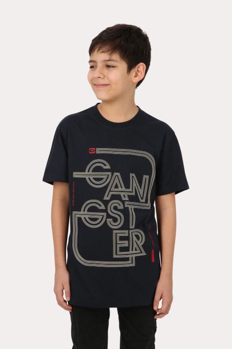 Teen Polera Mc Básica  Atalaia Azul Gangster-0