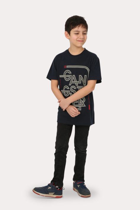 Teen Polera Mc Básica  Atalaia Azul Gangster-3