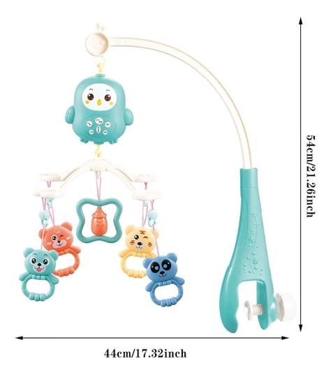 Móvil Giratorio Para Cuna De Bebe Con Luz y Sonido-3