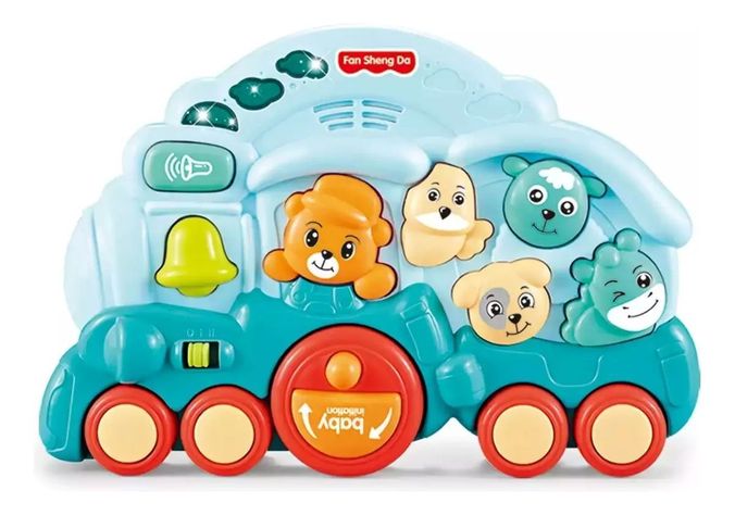 Tren De Animalitos Luces Y Sonido Bebe-0