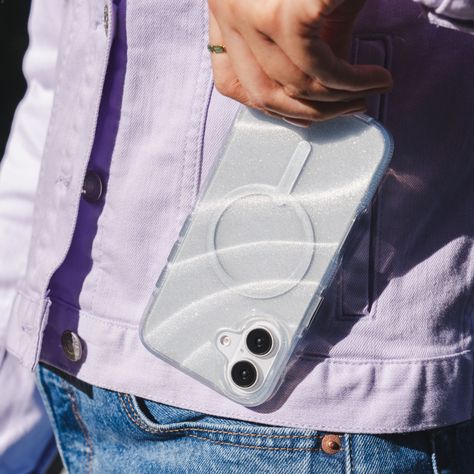 Funda Milan Snap Magsafe iPhone 16 Zagg blanco glitter-9