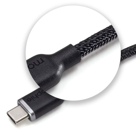 Cable USB-C a USB-C 4.0 240W 0.8 Mt trenzado Mophie negro-5