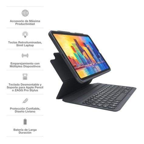 Teclado Con Funda Zagg Pro Keys Para iPad 10.9  (10a Gen)-3