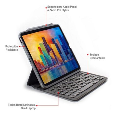 Teclado Con Funda Zagg Pro Keys Para iPad 10.9  (10a Gen)-4