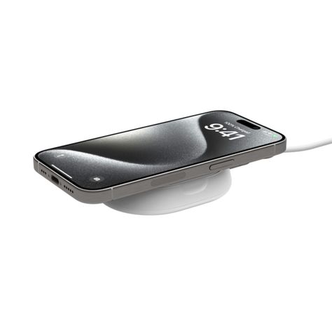 Base de carga 2 en 1 inalámbrica plegable Qi2 15 W Blanca-5