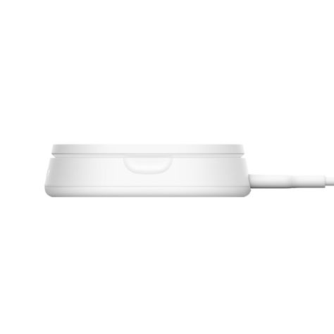 Base de carga 2 en 1 inalámbrica plegable Qi2 15 W Blanca-6