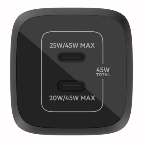 Cargador 45W Max 2x USB-C Belkin Negro-1