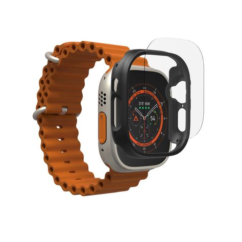 Combo Lámina + Funda 360 Para Apple Watch Ultra Negro Zagg-0