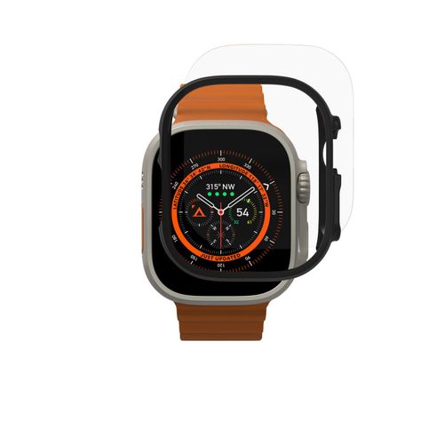Combo Lámina + Funda 360 Para Apple Watch Ultra Negro Zagg-1