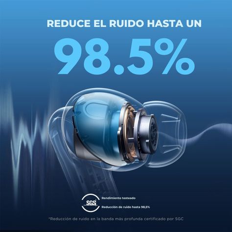 Audifonos TWS Noise Cancelling Liberty 4 NC Soundcore Azul-2