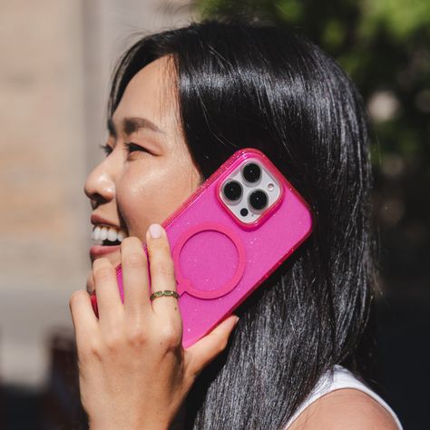 Funda Milan Snap Magsafe iPhone 16 Pro Zagg Rosa glitter-7