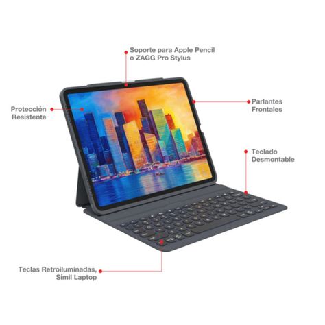 Funda Con Teclado Ingles Pro Keys Para iPad Pro 11 Zagg-6