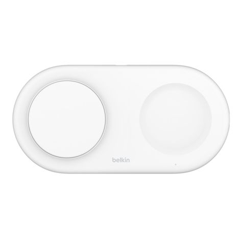 Base de carga 2 en 1 inalambrica plana Qi2 con USB-C Blanca-4