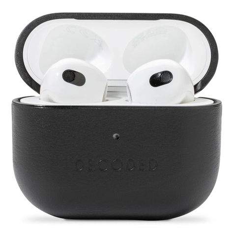 Funda Cuero Para AirPods 3ª Gen Deocded Negro-0