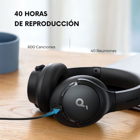 Audifono Over Ear Noise Cancelling Q20i Soundcore Negro-9