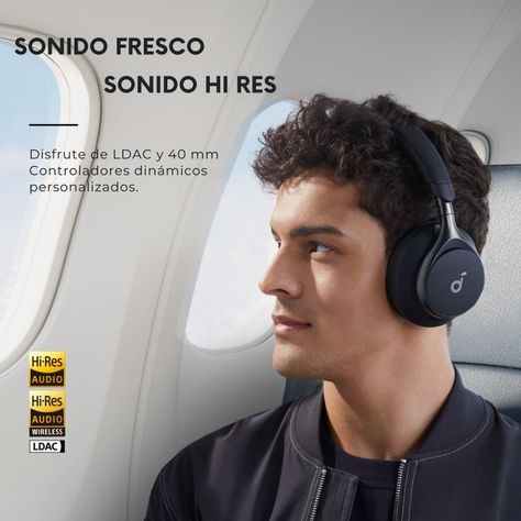 Audifono Over Ear Noise Cancelling Space One Soundcore Negro-5