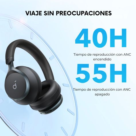 Audifono Over Ear Noise Cancelling Space One Soundcore Negro-6