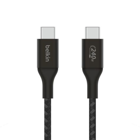 Cable USB-C a USB-C 240W de 2.0 Mt trenzado Belkin Negro-0