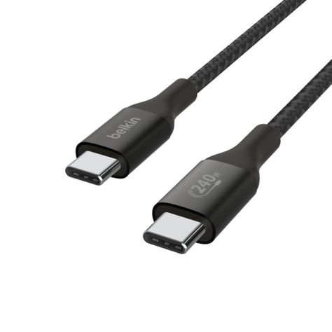 Cable USB-C a USB-C 240W de 2.0 Mt trenzado Belkin Negro-1