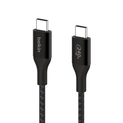 Cable USB-C a USB-C 240W de 2.0 Mt trenzado Belkin Negro-2