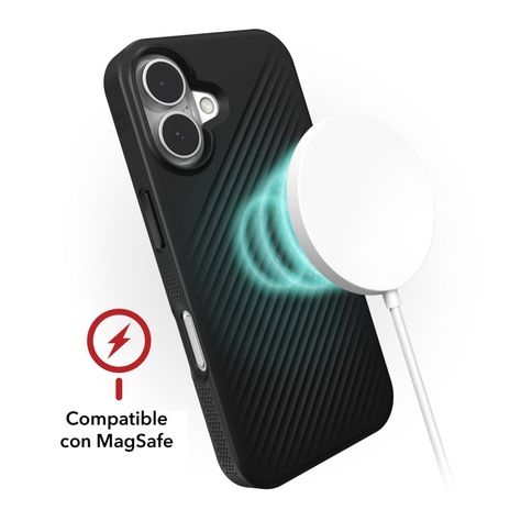 Funda Luxe Snap Magsafe iPhone 16 Zagg Negro-4
