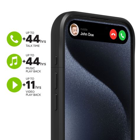 Funda Bateria Juice Pack para iPhone 15 Pro Mophie Negro-2