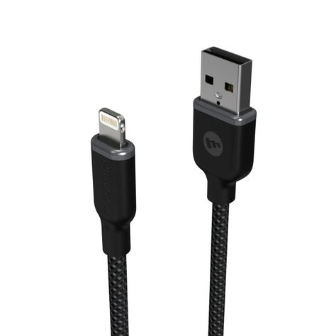 Cable USB-A a Lightning 1.0 Mt trenzado Mophie negro-7